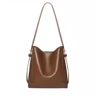 纳兰杜 时尚高级感通勤潮流百搭休闲高颜值实用品牌小众水桶包斜挎包 牛皮 单肩包 常规 女款 多色