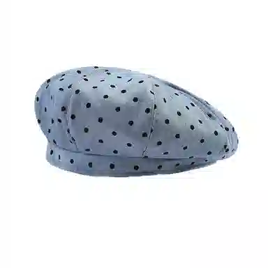 浪莎 法式文艺复古波点花纹简约蓓蕾帽百搭早春日系甜美可爱云朵帽 聚酯纤维 贝雷帽 女款