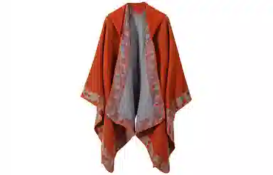 优幽兰 时尚潮流小众个性旅游草原旅行穿搭拍照民族风 腈纶和聚酯纤维 披肩 女款