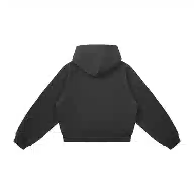 EMPTY REFERENCE Split Knit Drawstring Hoodie