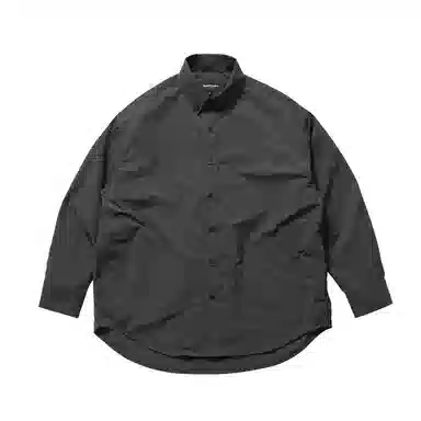 实年服工 秋冬简约抗皱通勤宽松休闲大口袋外套长袖衬衫 男款