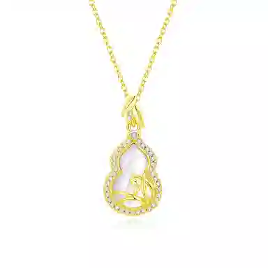 【S925纯银 福禄双全】 七七银饰 竹叶葫芦平安锁骨链 新中式节节高升诸事顺利 小众轻奢精致时尚高级感 百搭#好运 玉髓 项链 女款