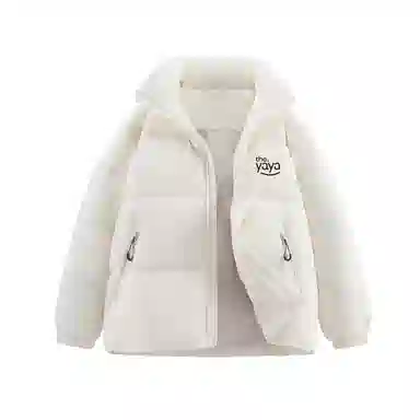 鸭鸭 简约面包服纯色宽松休闲防风外套防寒保暖加厚羽绒服 男女同款