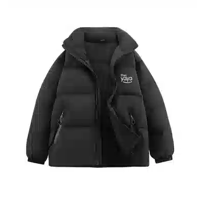 鸭鸭 简约面包服纯色宽松休闲防风外套防寒保暖加厚羽绒服 男女同款