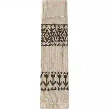 妮轻 针织复古费尔岛菱形个性中筒袜 女款