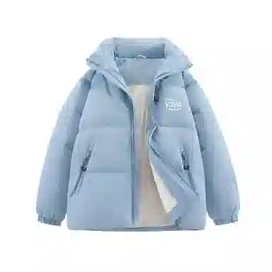 鸭鸭 简约面包服纯色宽松休闲防风外套防寒保暖加厚羽绒服 男女同款