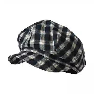 心水好物 英伦风复古格子纹显脸小时尚百搭 棉 贝雷帽 男女同款情侣款