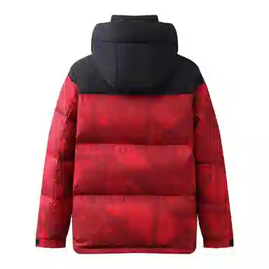 鸭鸭 冬日加厚连帽可拆卸面包服羽绒服 男女同款