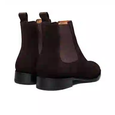 THOM WILLS Chelsea Boots Deep Brown Suede