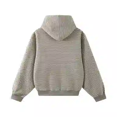 ONITSOP Striped Wool Zip Hoodie