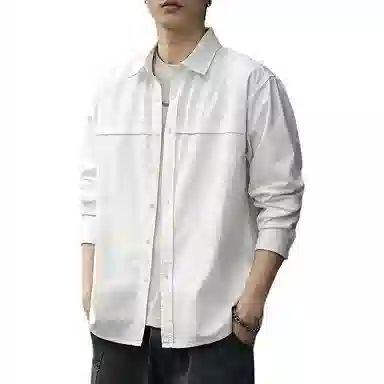 遨宇 复古潮牌户外休闲工装舒适百搭长袖衬衫 男女同款