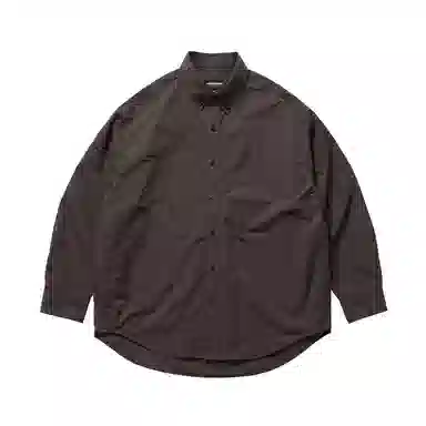 实年服工 秋冬简约抗皱通勤宽松休闲大口袋外套长袖衬衫 男款