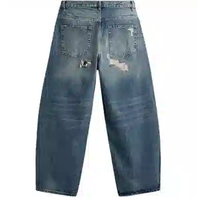 ZARA Relaxed Fit Distressed Jeans