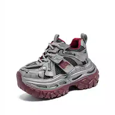 织物合成革 运动休闲厚底松糕时尚百搭潮流 透气轻便增高 低帮 老爹鞋 女款