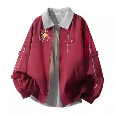 LIVINGTOWN Retro Streetwear Jacket