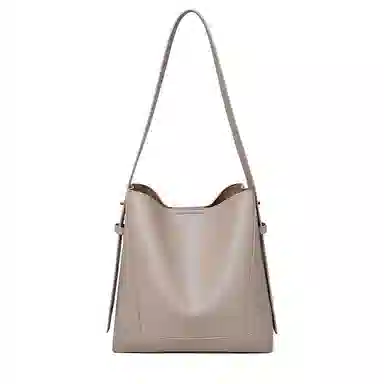 纳兰杜 时尚高级感通勤潮流百搭休闲高颜值实用品牌小众水桶包斜挎包 牛皮 单肩包 常规 女款 多色