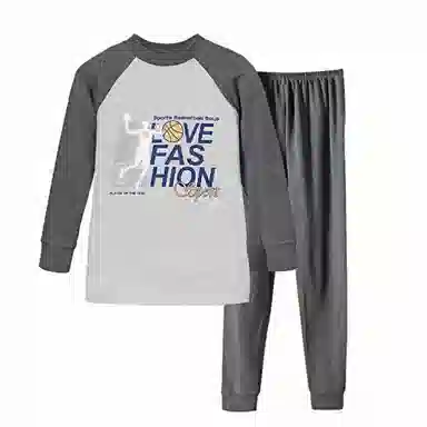 兰缪 纯棉青少年新疆棉秋衣秋裤亲肤舒适校服居家内搭棉毛衫长袖长裤袖口时尚设计耐磨保暖套装 男女同款