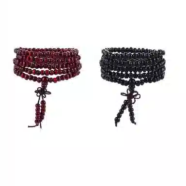 【108颗无烦恼】 色菲尔 招财纳福复古新中式国潮平安顺遂如意吉祥中国结转运盘玩时尚日常通勤百搭好运 檀木 手串 男女同款情侣款