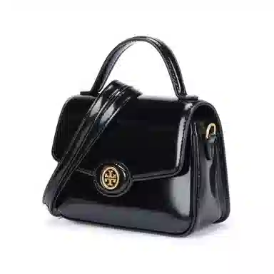 Tory Burch Robinson Small Patent Leather Bag Black