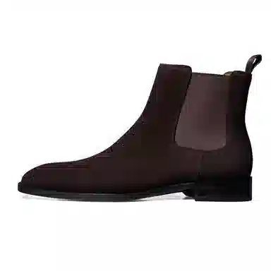 THOM WILLS Chelsea Boots Deep Brown Suede