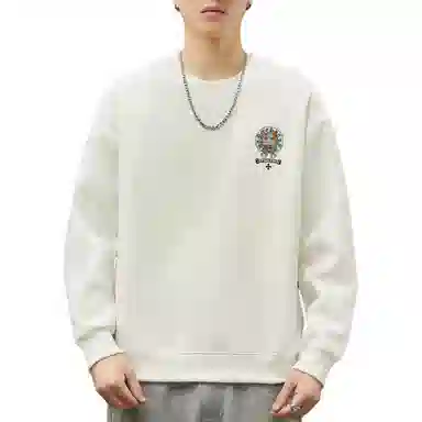 吉肯蒂 国潮圆领男秋季中国风潮牌印花套头衫重磅修身百搭上衣服卫衣 男款