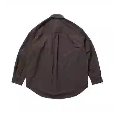 实年服工 秋冬简约抗皱通勤宽松休闲大口袋外套长袖衬衫 男款