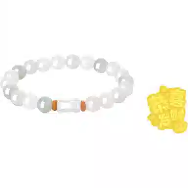 老凤祥 青黛竹节节节高升新中式简约百搭高级感串珠 天山翠 手串 女款