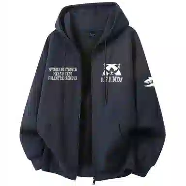 阿凡迪 【重磅华棉】美式潮流校园基础款品牌字母复古涂鸦印花高街通勤个性穿搭少年感无性别主义宽松简约拉链开衫连帽卫衣 男女同款