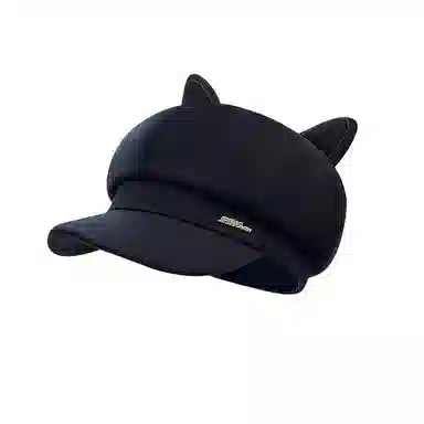 艾佳微 猫耳朵英伦复古日系卡通宽檐显脸小休闲百搭 聚酯纤维 贝雷帽 男女同款情侣款