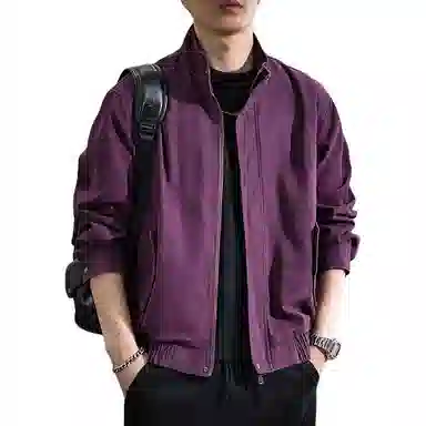 遨宇 秋季美式复古休闲极简风高端情侣高级感美式潮牌立领痞帅户外工装夹克外套 男款