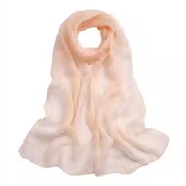 一米画纱 轻薄透气真丝雪纺窄长条长巾清新纯色简约百搭防晒拍照纱巾 桑蚕丝 丝巾 女款