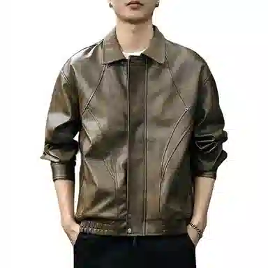 Qianjin Niu Vintage Leather Jacket