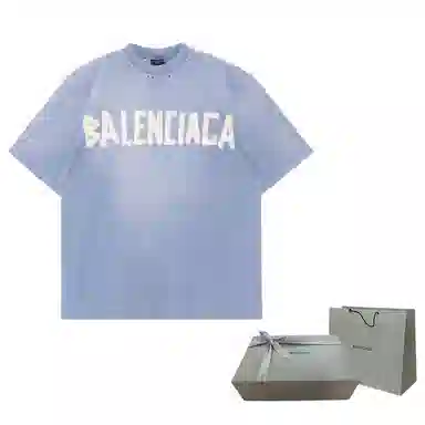 Balenciaga Tape Type T-Shirt Blue