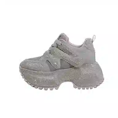 满钻厚底内增高百搭休闲运动户外时尚潮流学院风运动鞋 减震耐磨平衡 低帮 老爹鞋 女款