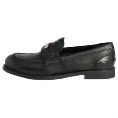 Miu Miu Leather Loafers Black