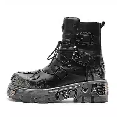 YEDANI Classic Skull Punk Boots