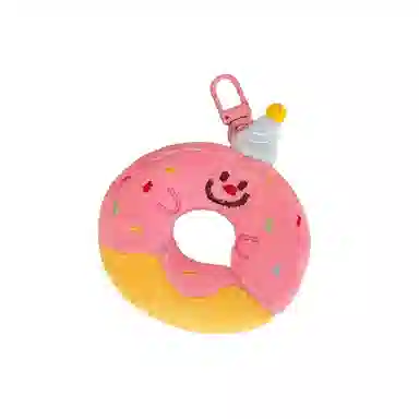 心水好物 趣味卡通甜品公仔可爱少女心甜甜圈搞怪百搭背包装饰 毛绒 挂件 男女同款情侣款