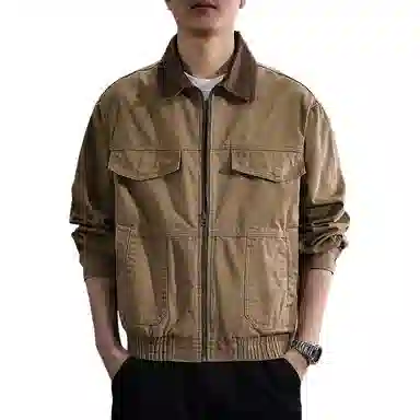 遨宇 高端美式户外山系设计感复古水洗工装夹克 男款