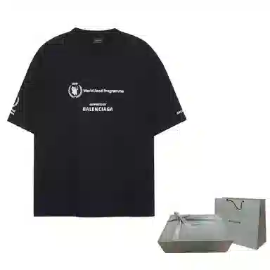 Balenciaga x WFP FW22 Logo T-Shirt Black