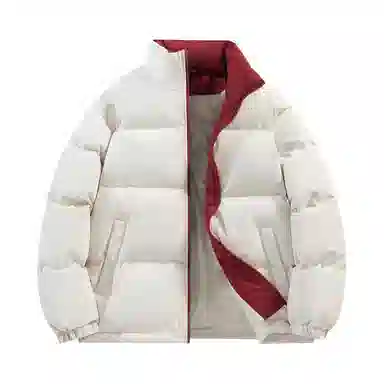 鸭鸭 美式幻影渐变新年战袍加厚保暖鸭绒休闲宽松立领短款无帽暗黑外套羽绒服 男女同款