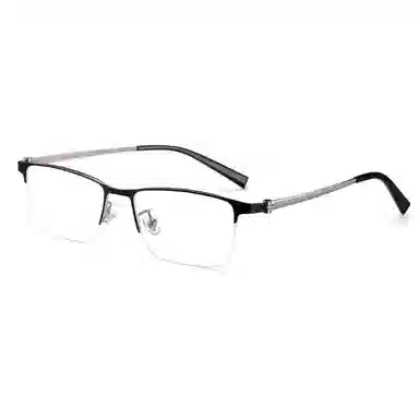 苍木优品 超轻近视商务半框专业 合金β钛 眉毛框/眉线框 光学镜架 男款