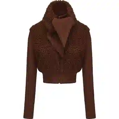 NANA JACQUELINE Knit Zip-Up Sweater