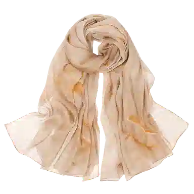 一米画纱 轻盈飘逸出游真丝雪纺印花真丝都市花瓣系列高级纱巾 桑蚕丝 丝巾 女款