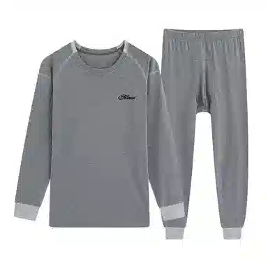 贴身领域 青少年青年秋衣秋裤大童初中高中学生内衣男士纯棉全棉保暖套装 男款