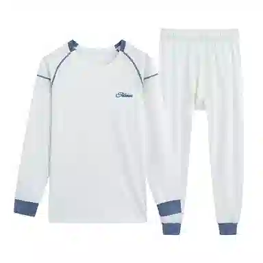 贴身领域 青少年青年秋衣秋裤大童初中高中学生内衣男士纯棉全棉保暖套装 男款