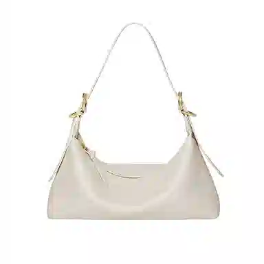 纳兰杜 小众腋下包女精致质感百搭通勤时尚软皮夏季女包 牛皮合成革 单肩包托特包 大号 女款 微月绿/子夜黑/奶昔白