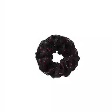 水中玉 法式玫瑰碎花大肠发圈扎头发发绳高级感丸子头头饰 布艺 头绳 女款