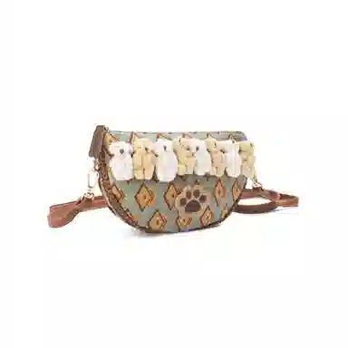 雅诗兰黛【定制化妆包】小花 萌熊爪趣 甜美  精致  典雅  可爱 公主风 约会  通勤 复古凌格帆布收纳包 便携