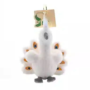 玄唐 雀食美孔雀毛绒玩具毛绒包包挂饰 聚酯纤维 挂件 男女同款情侣款