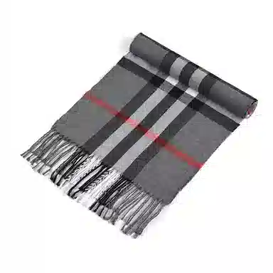 啄木鸟 英伦风经典百搭仿羊绒秋冬季保暖防寒时尚黑白格纹披肩户外防风骑行学生围脖脖套 绒线围巾 男女同款情侣款